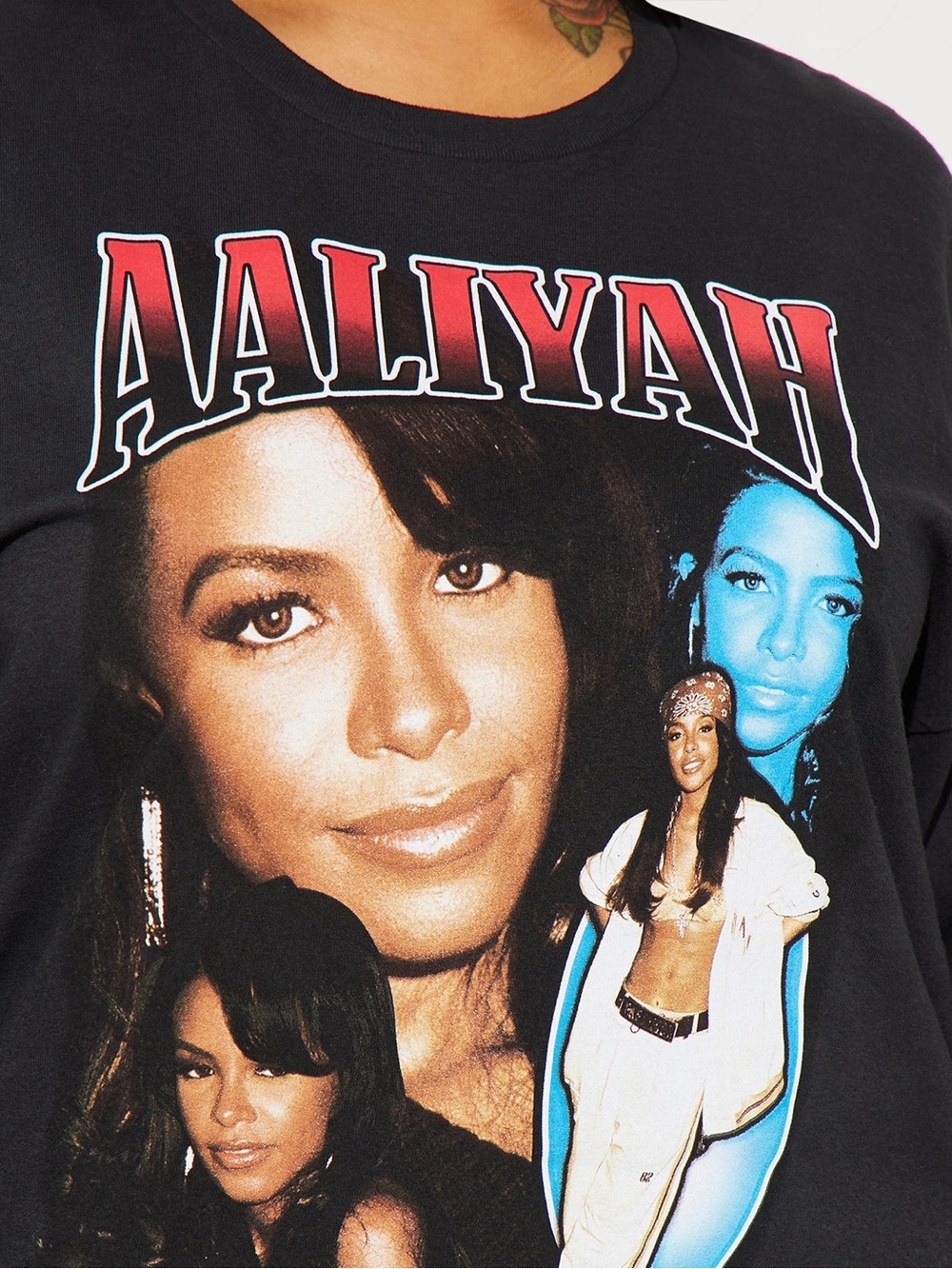 Aaliyah Princess of R&B Graphic Crewneck T-Shirt Sz 2XL